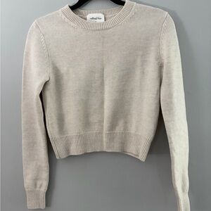 Wilfred Soft Beige Crew Neck 100% Wool Sweater